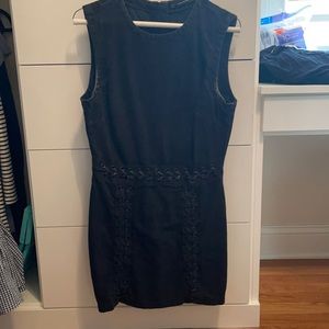 Zara black denim dress